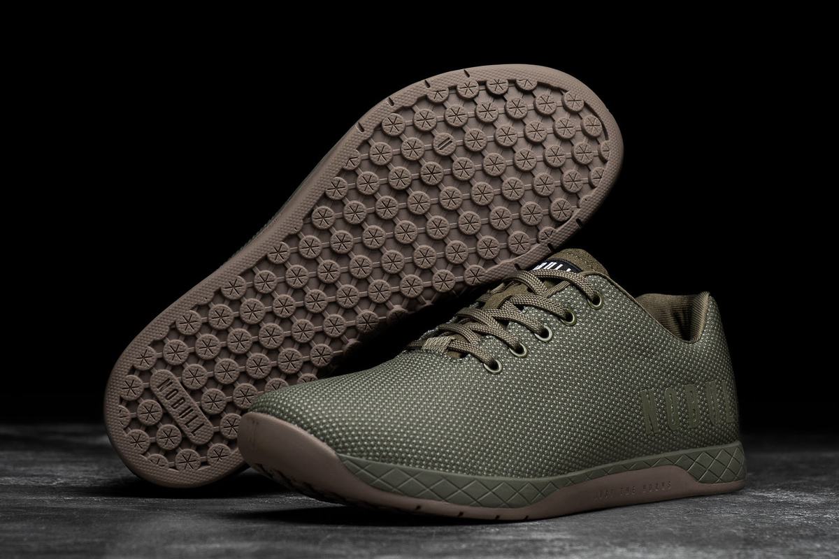 Nobull Superfabric Army Men's Trainers Olive | Australia (KU7409)